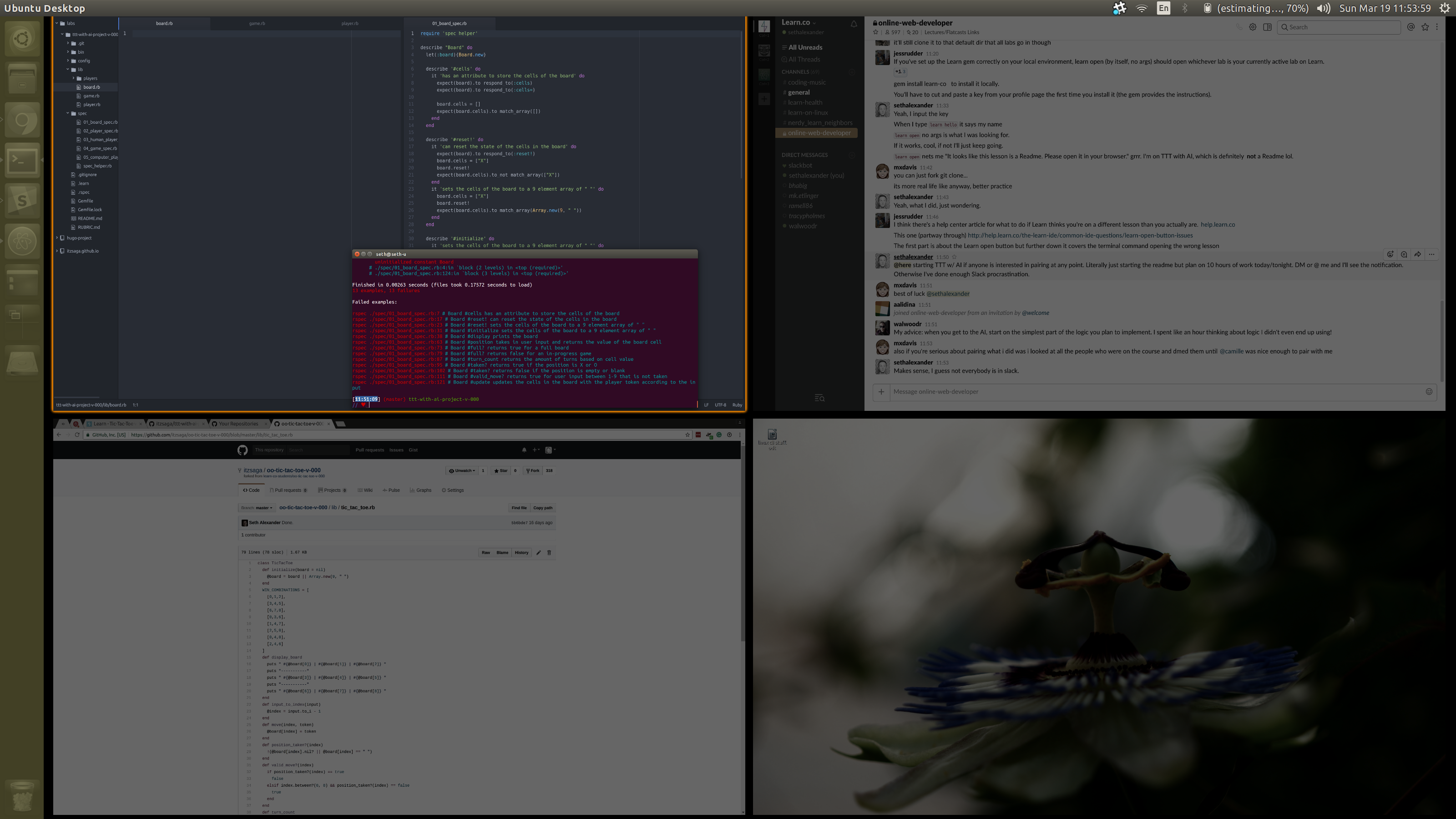 Ubuntu Desktop workspaces overview
