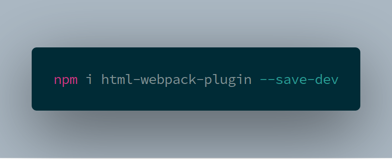 install html-webpack-plugin