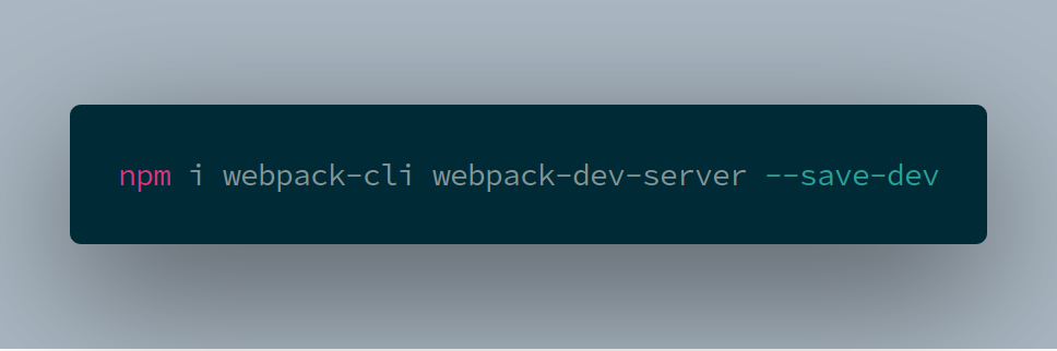 webpack dev server install