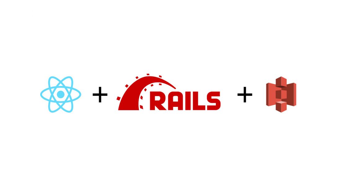 react rails and amazon s3 logos